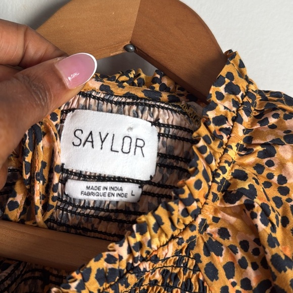 SAYLOR Mia smocked Mini Dress in Multi Large - Picture 6 of 14